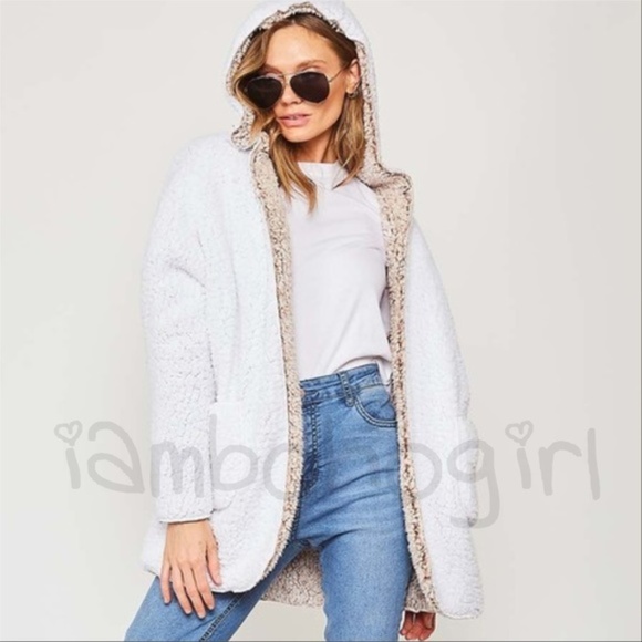 Jackets & Blazers - 2 in 1 REVERSIBLE TEDDY COAT FAUX FUR JACKET